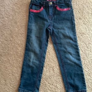 Size 5 girls jeans. Accented with a little pink bling